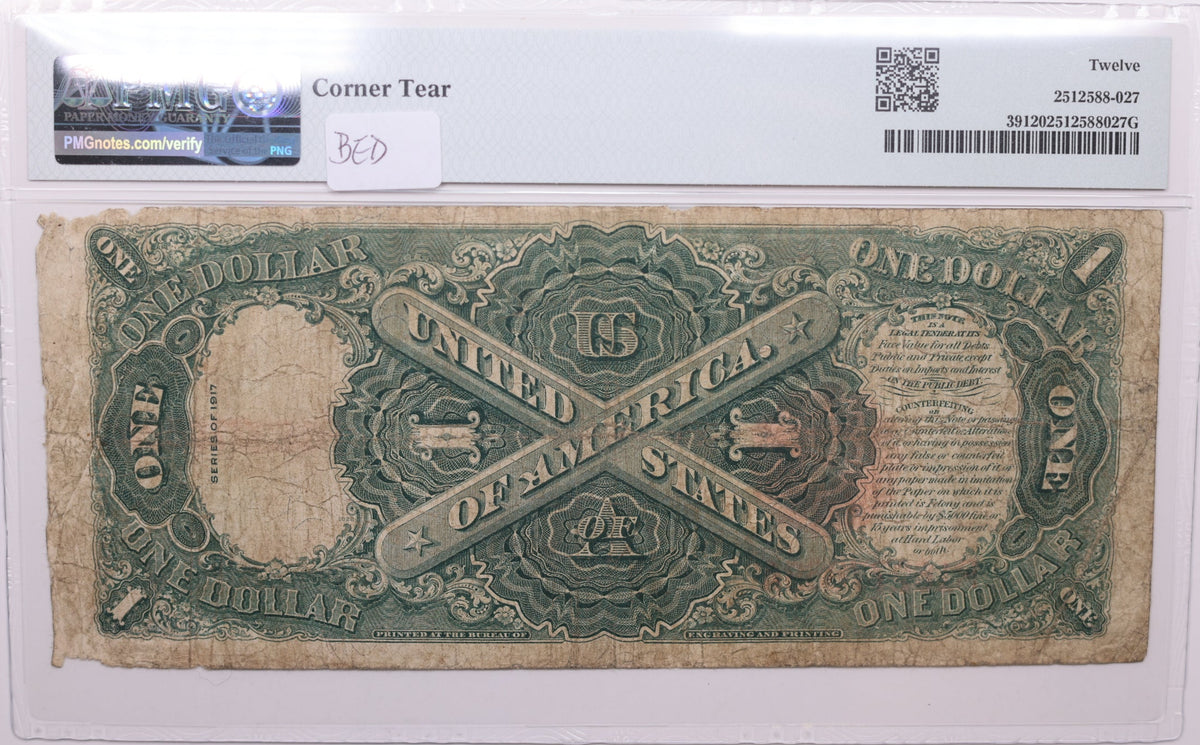 1917 $1, Legal Tender Note., Fr#39, PMG F-12, Store #GLT008