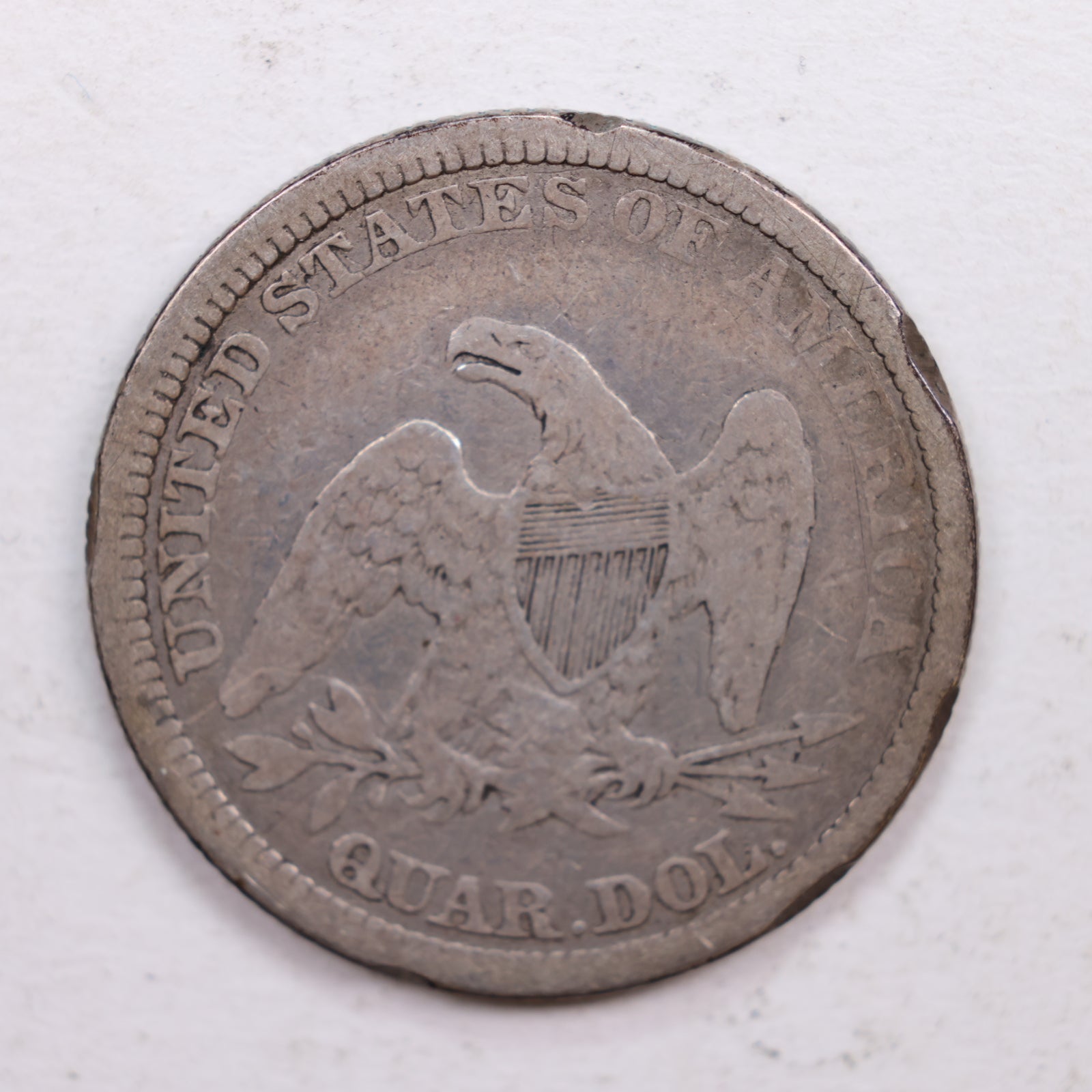 1859 Seated Liberty Quarter., Fine, Circulated Coin., Store #QR541.