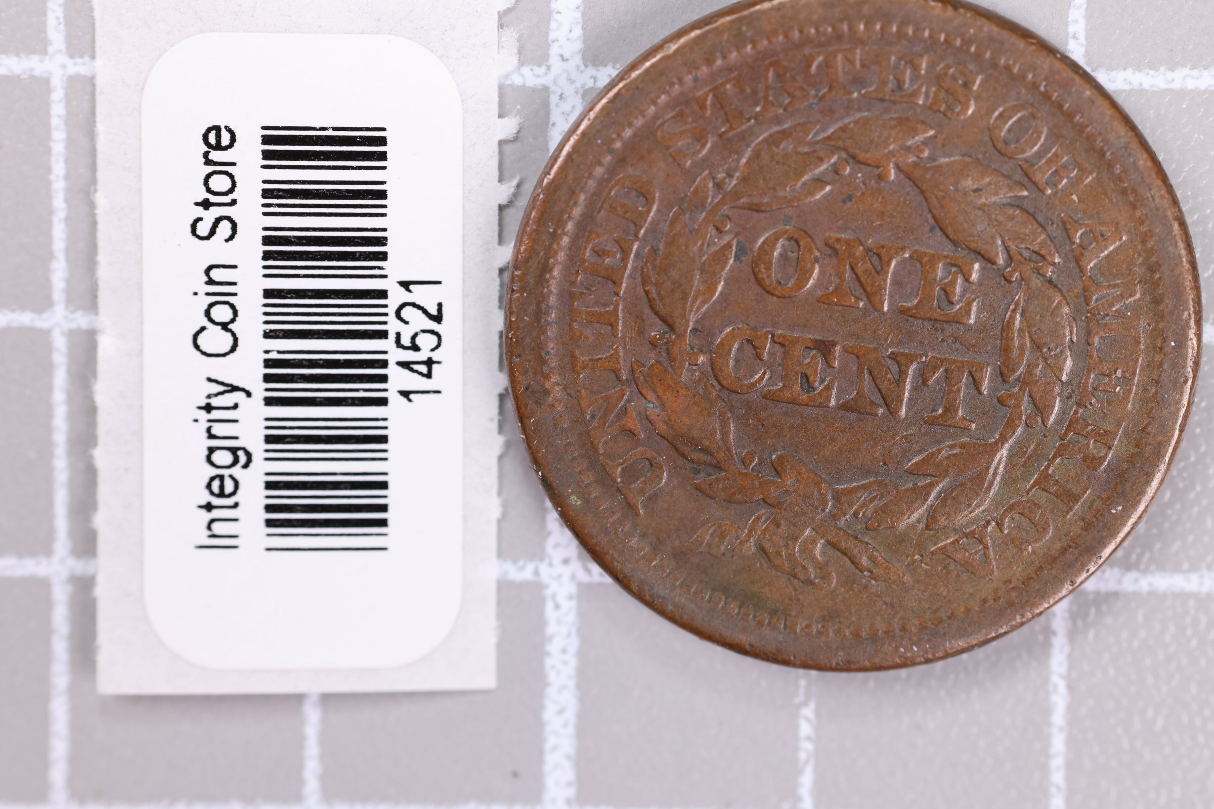 1844 Large Cent, Affordable Circulated Coin, Store Sale #14521