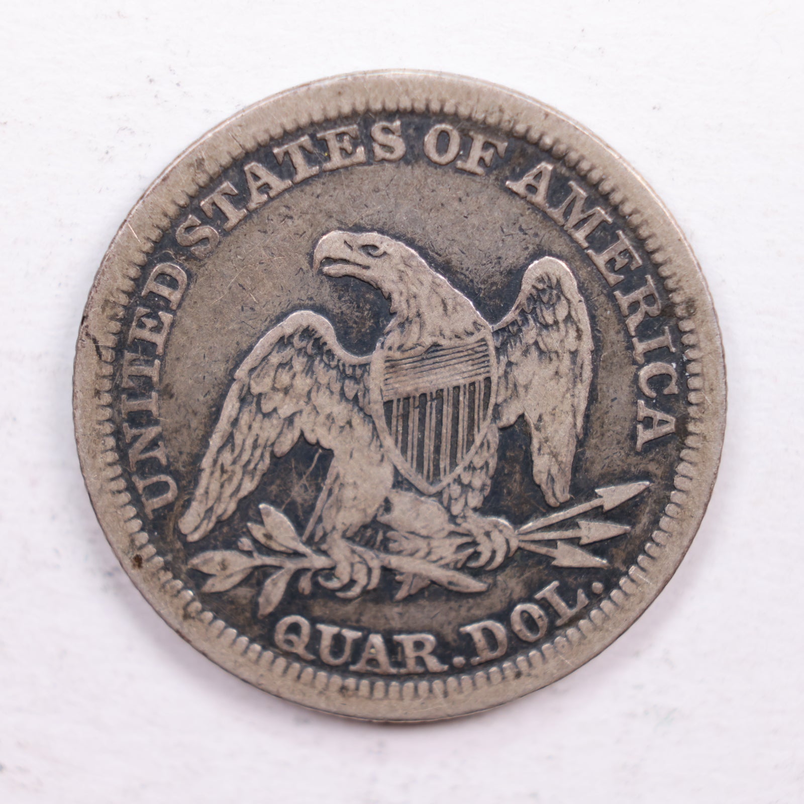 1840 Seated Liberty Quarter., With Drape., Very Fine Circulated Coin., Store #QR550.