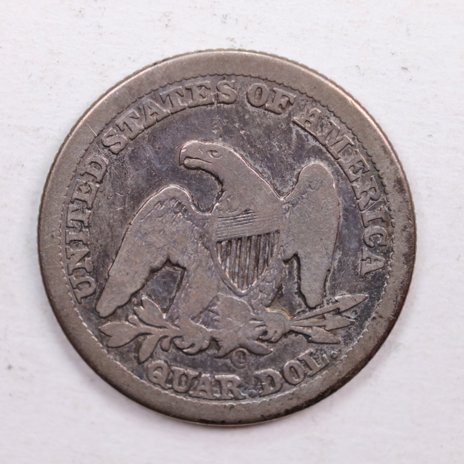 1852-O Seated Liberty Quarter., Very Good Circulated Coin., Store #QR552.