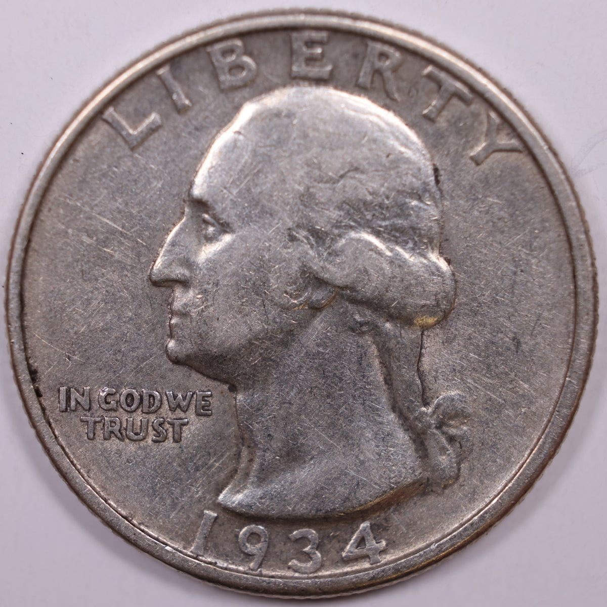 1934 Washington Quarter, Extra Fine Circulated, Store #QR2205