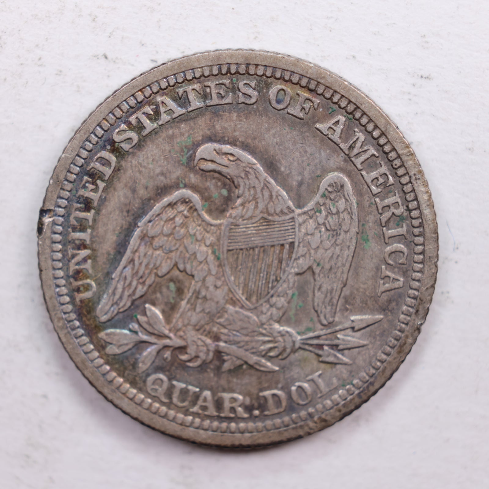 1858 Seated Liberty Quarter., Extra Fine Details, Circulated Coin., Store #QR570