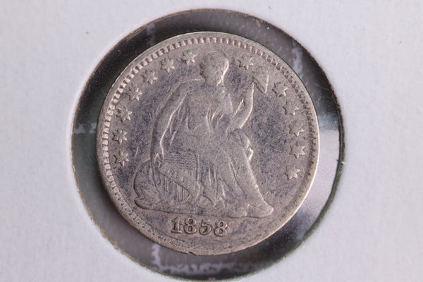 1858 Seated Liberty Half Dime, "Re-Engraved Date". Store #230727037