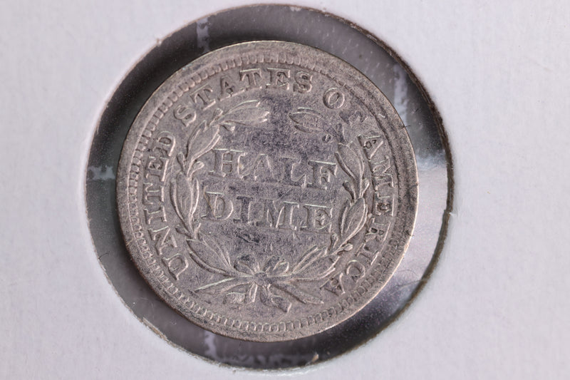 1858 Seated Liberty Half Dime, "Re-Engraved Date". Store