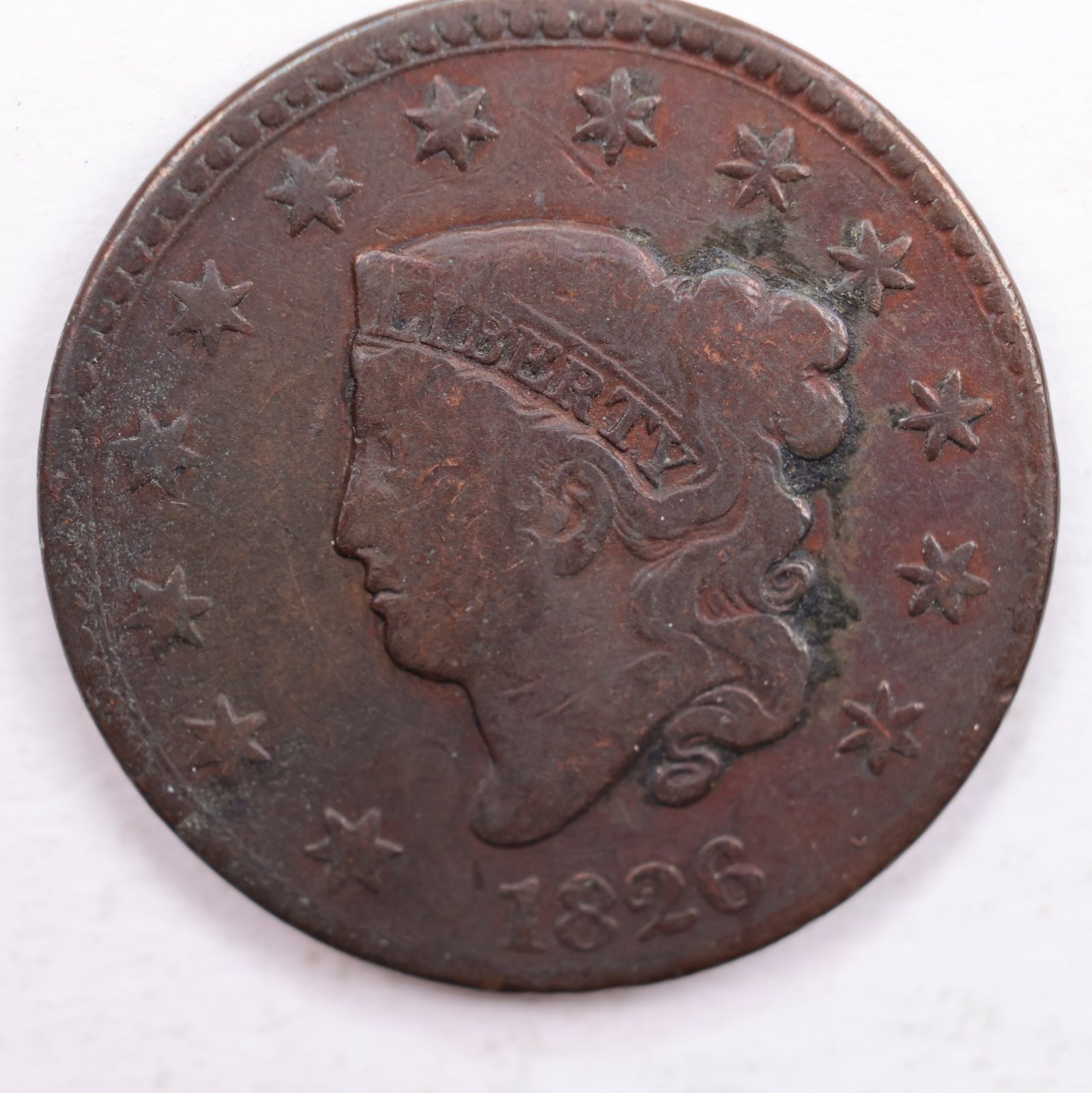 1826 Matron Head, Large Cent, Fine Circulated Coin, Store #CT0025