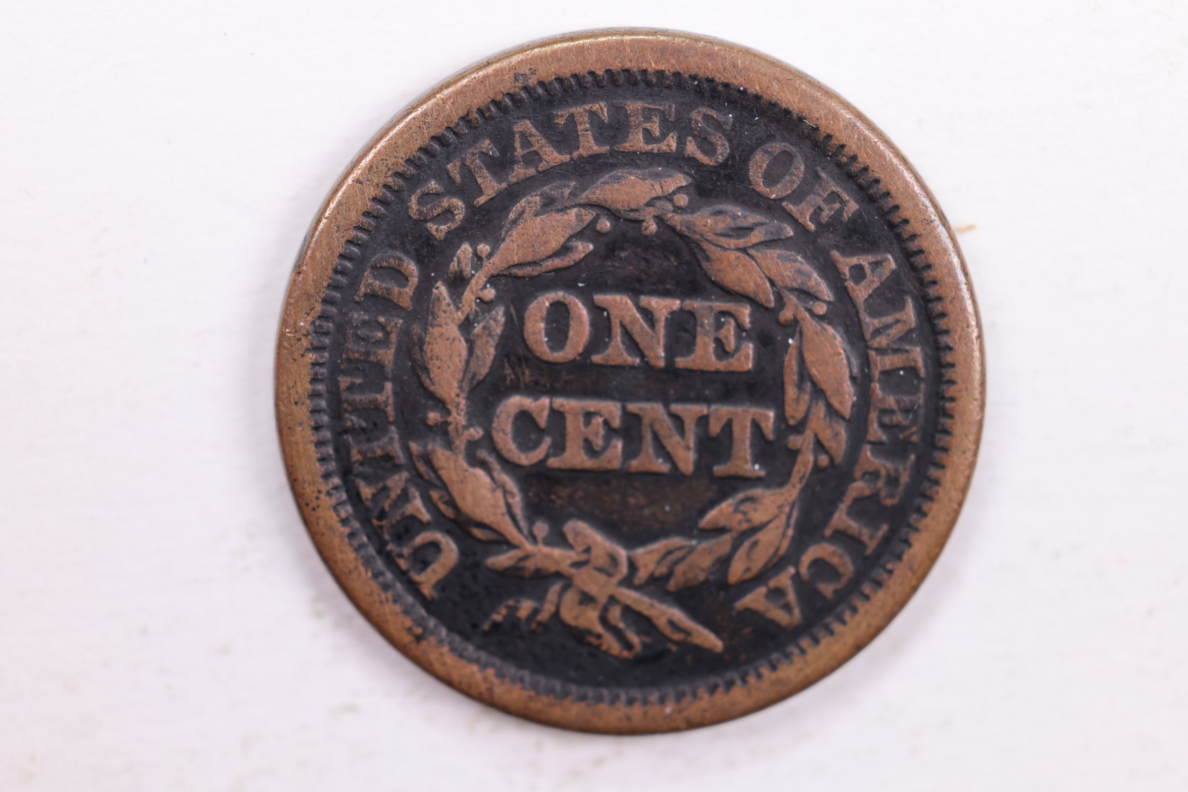 1846 Braided Hair Large Cent, Fine Circulated Coin, Store #CT0039