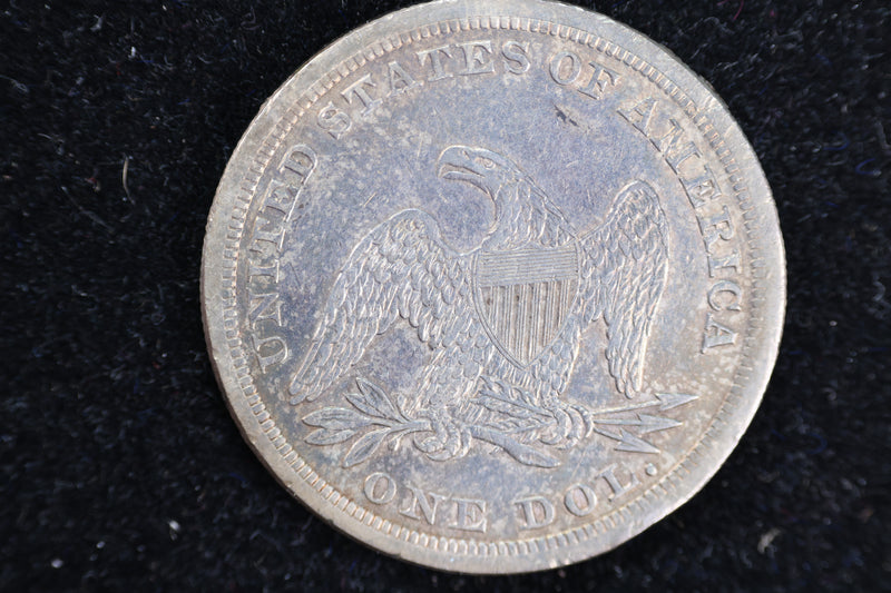 1840 Liberty Seated Silver Dollar, AU55 Details No Motto. Store
