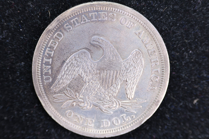 1842 Liberty Seated Silver Dollar, AU55 Details No Motto. Store