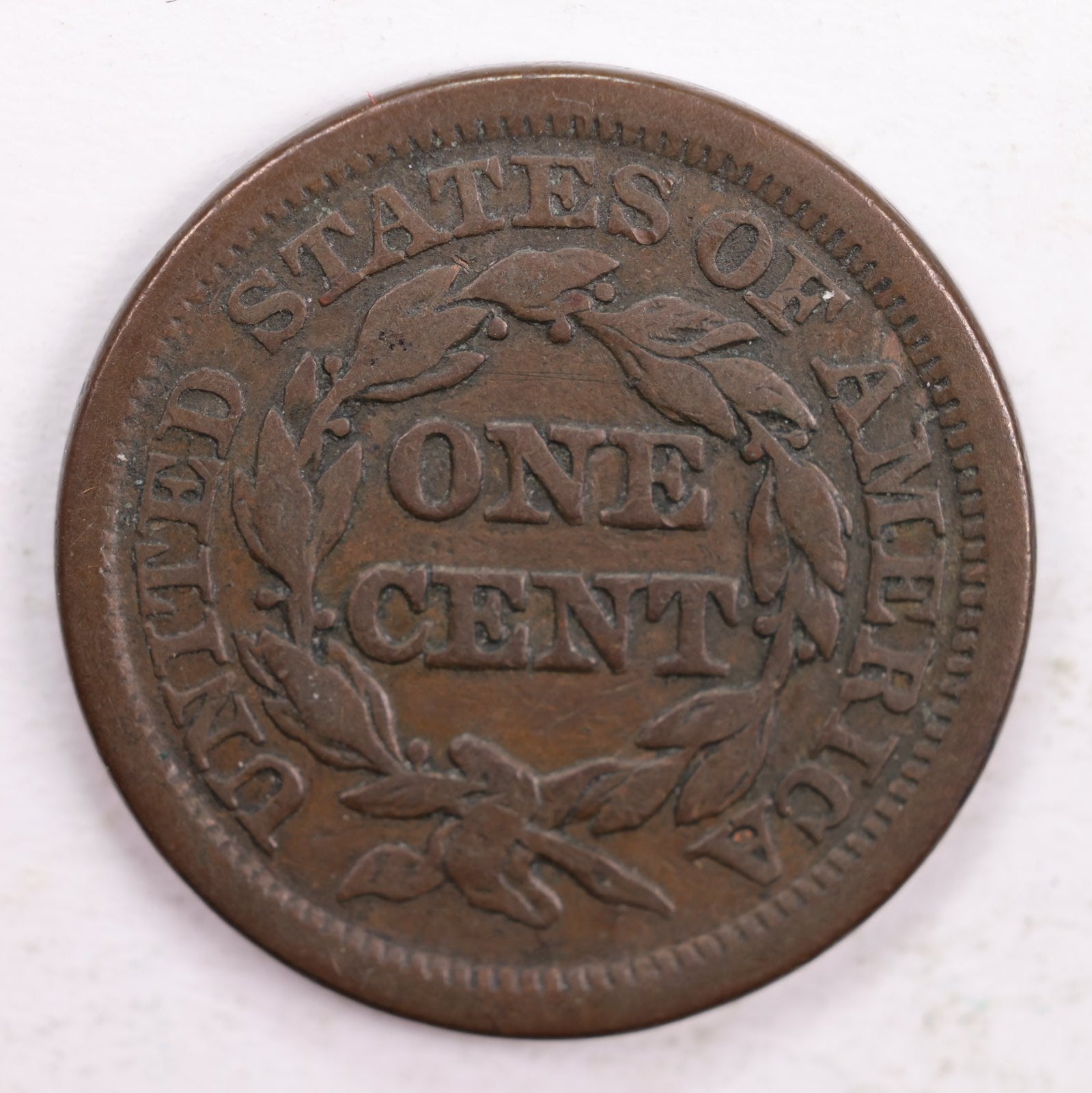 1848 Braided Hair, Large Cent, Very Good Circulated Coin, Store Sale #CT0298