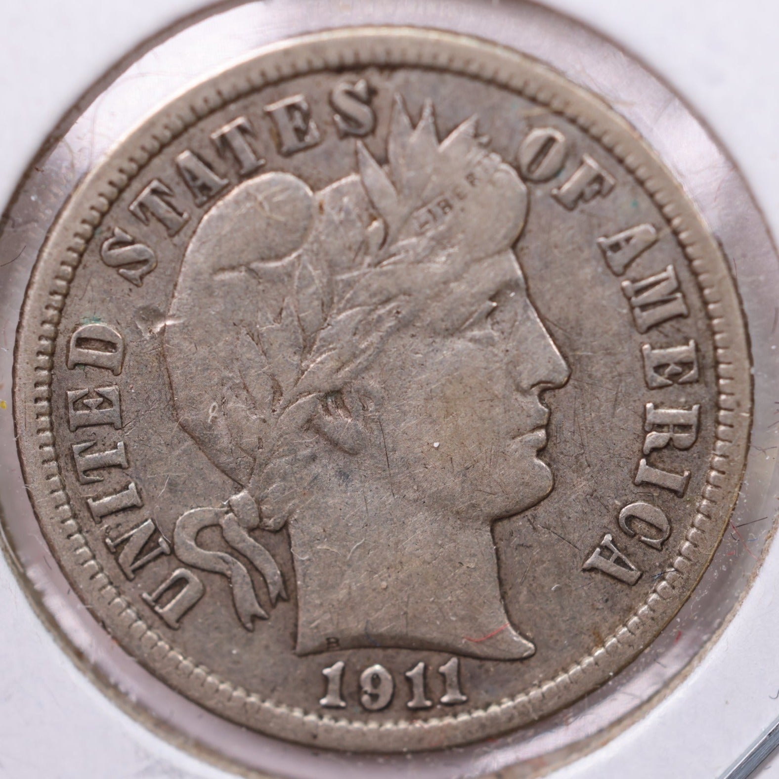 1911-D Barber Silver Dime., X.F., Store Sale #19581