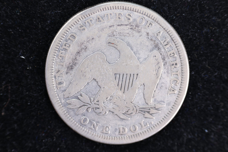 1865 Liberty Seated Silver Dollar, Last Year w No Motto. Store