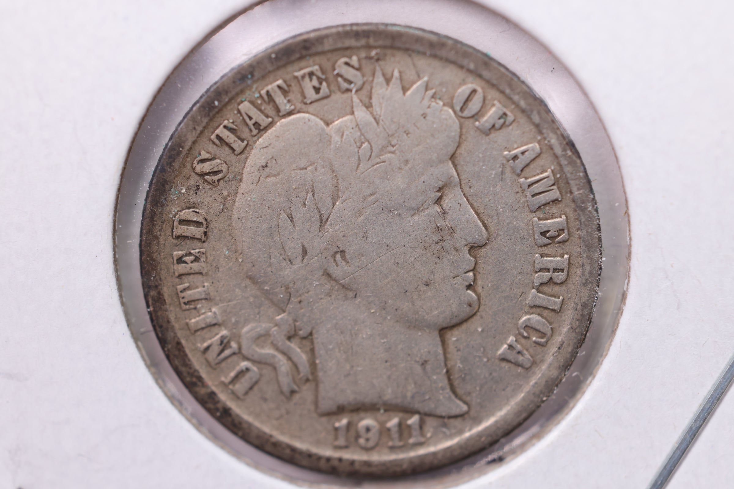 1911-D Barber Silver Dime., Fine., Store Sale #19586
