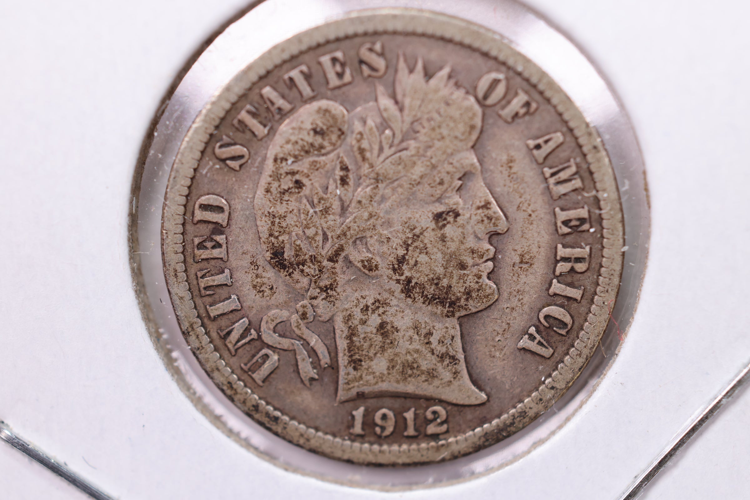 1912-D Barber Silver Dime., Fine., Store Sale #19604