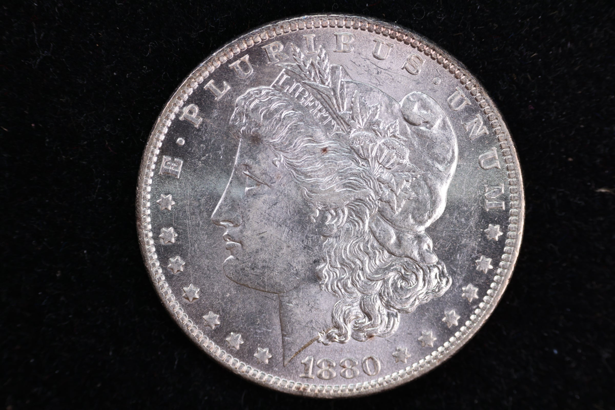 1880-O Morgan Silver Dollar, Brilliant Mint State., Store #D880O01