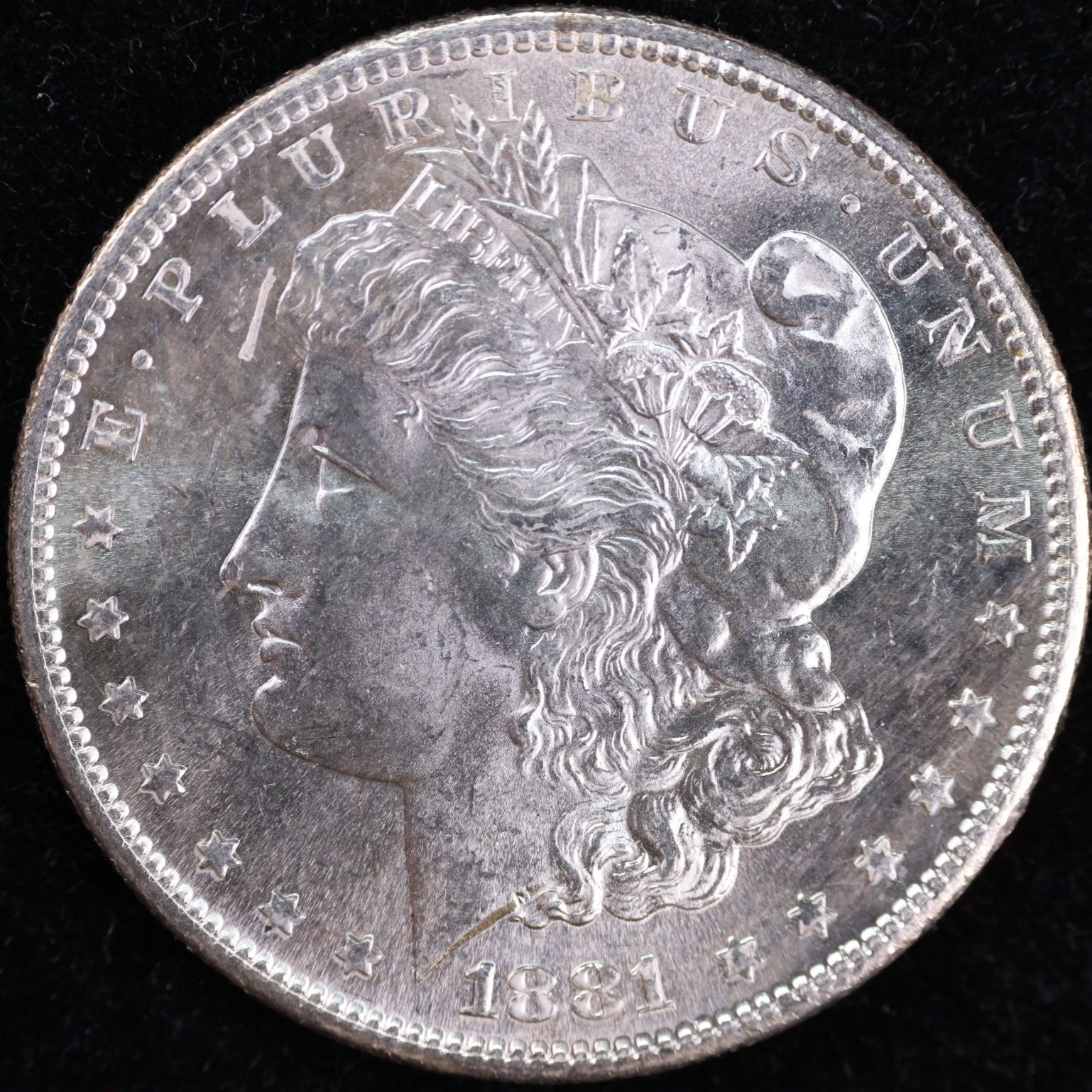 1881-S Morgan Dollar, Mint State Uncirculated Coin, Store #DR0015