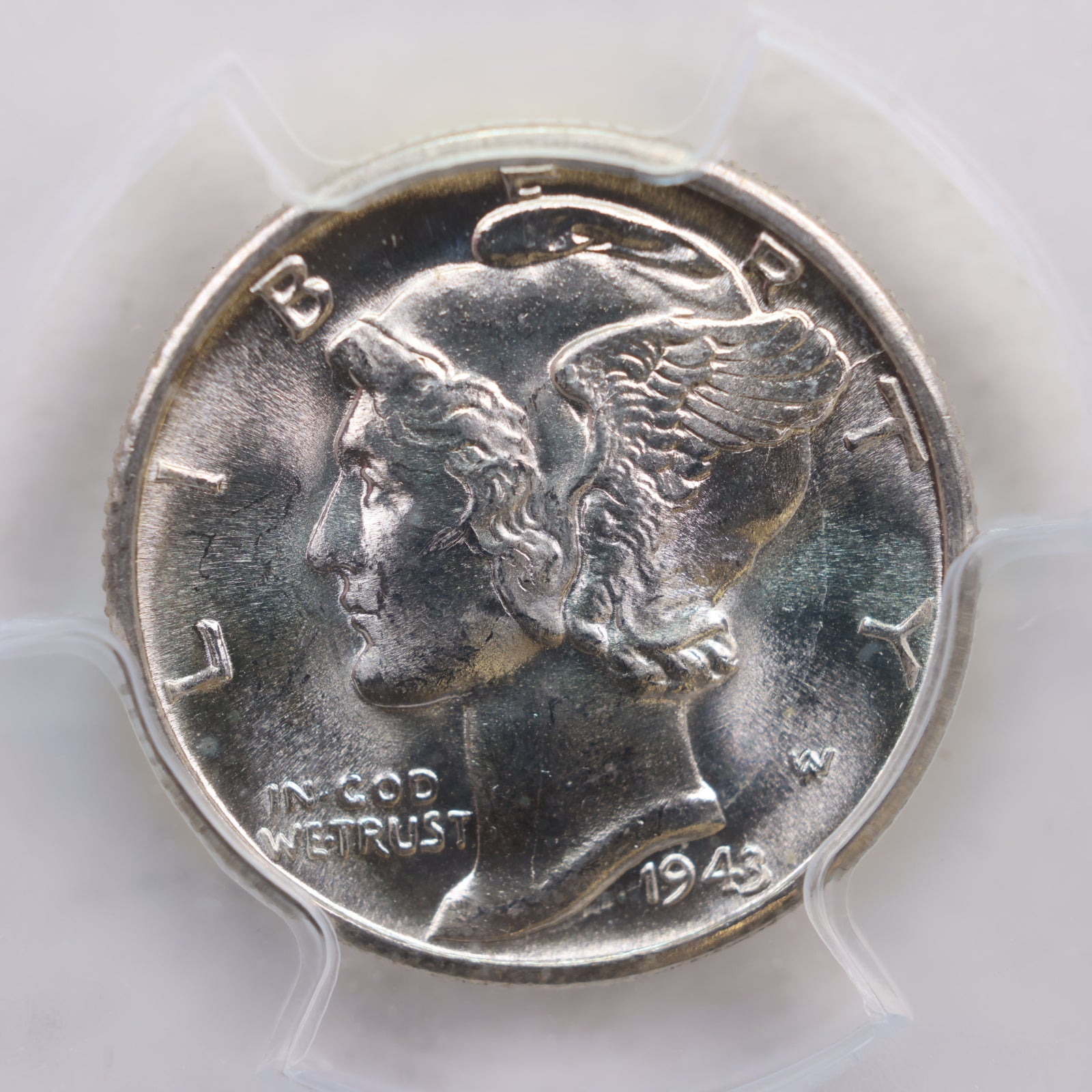 1943-D Mercury Silver Dime., PCGS MS-65, Full Bands., Store #GDE021.