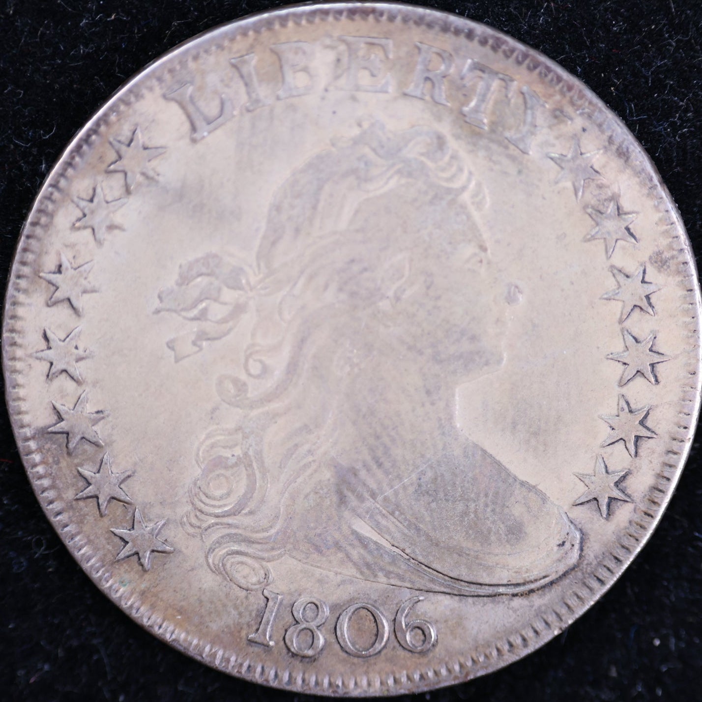 1806 Draped Bust Half Dollar, Very Fine Circulated Coin, Store #HR1911