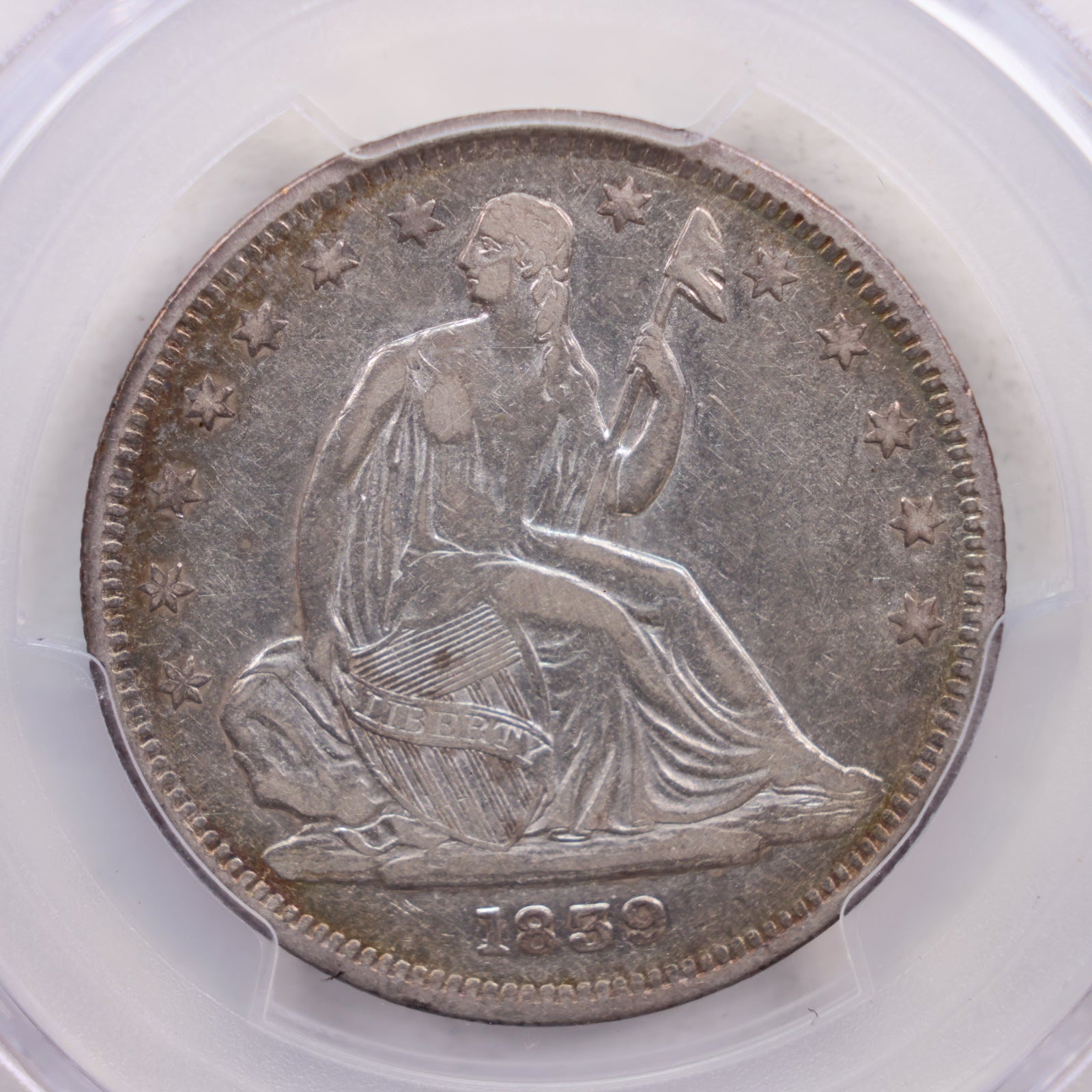 1839 Seated Liberty Half Dollar., No Drape., PCGS VF30., Store SALE #GHR018.