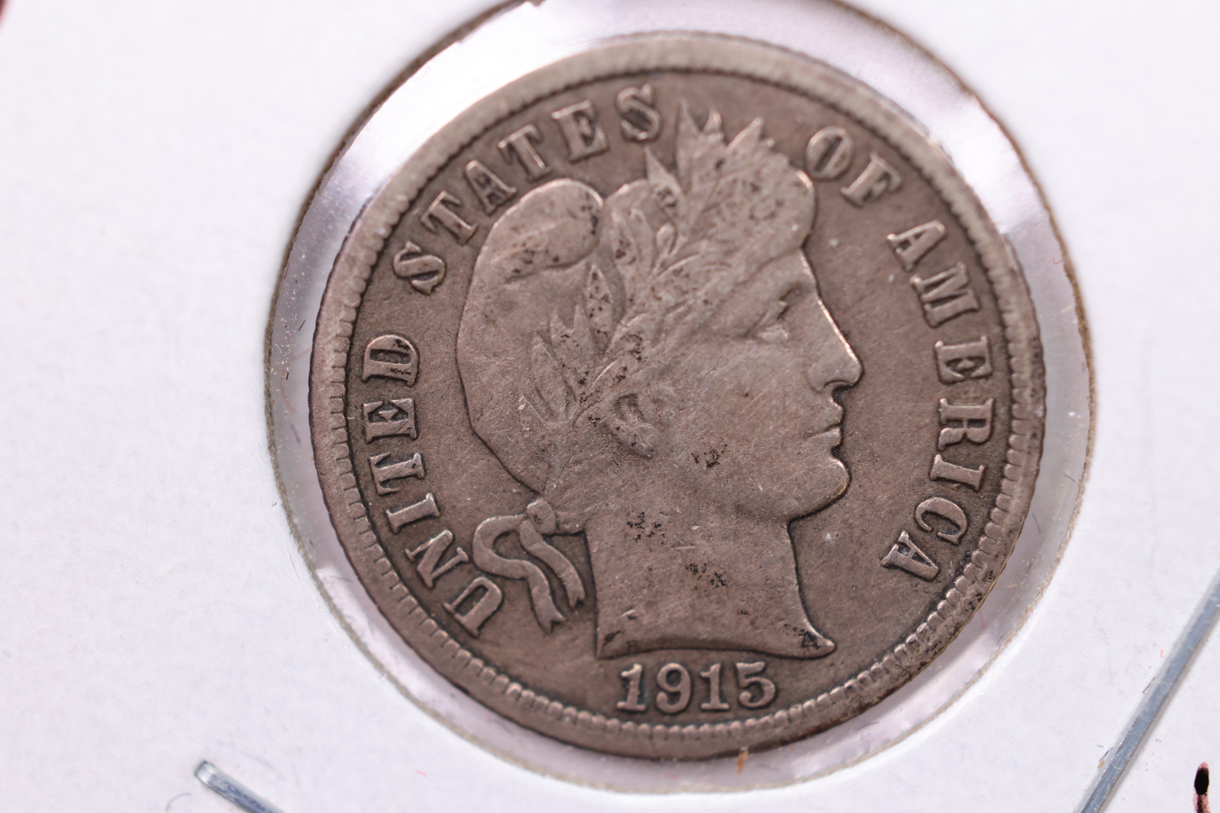 1915 Barber Silver Dime., V.F., Store Sale #19663