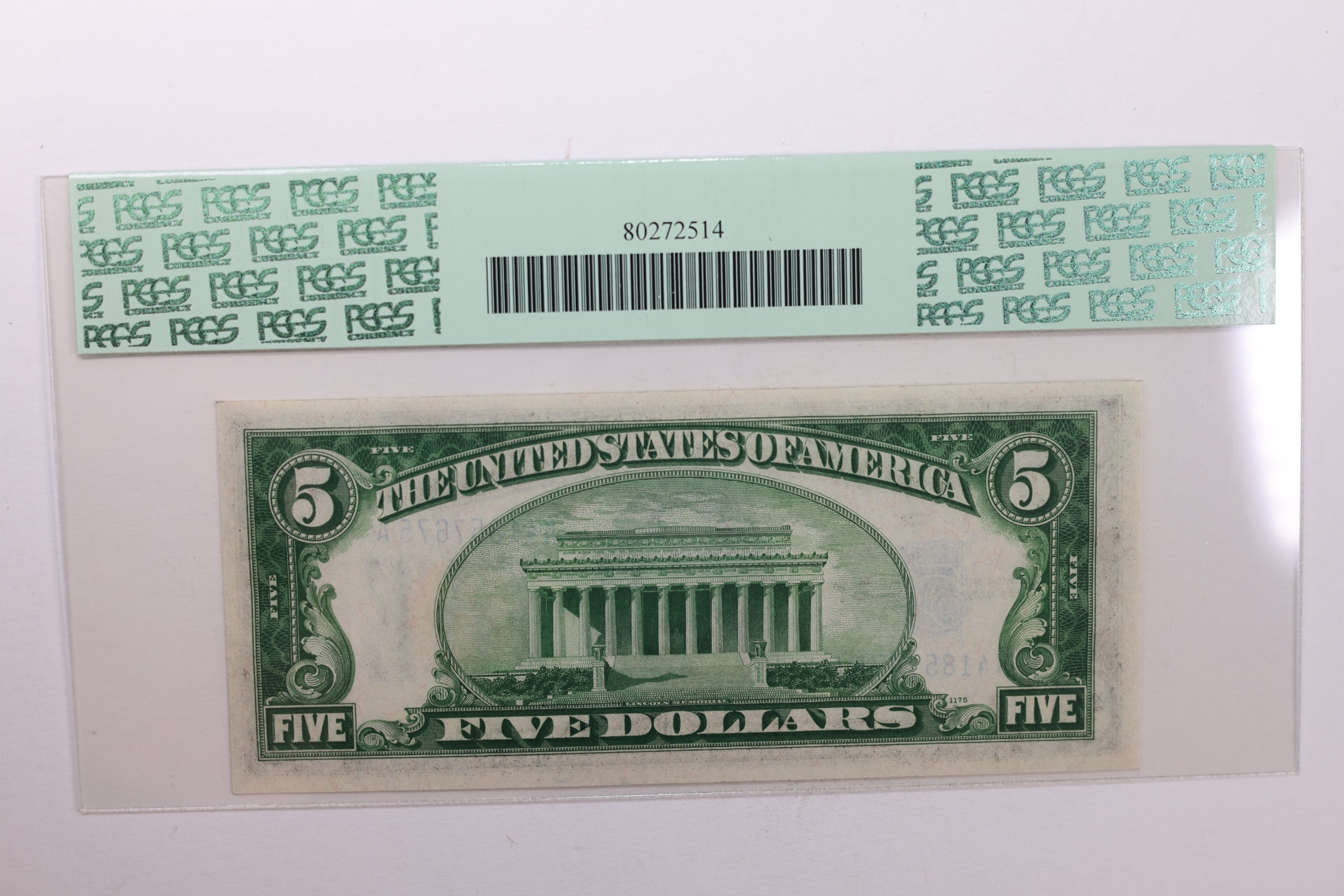 1934A $5., Silver Certificate., "North Africa"., PCGS Currency CU-65., PPQ., Store #GSSC006