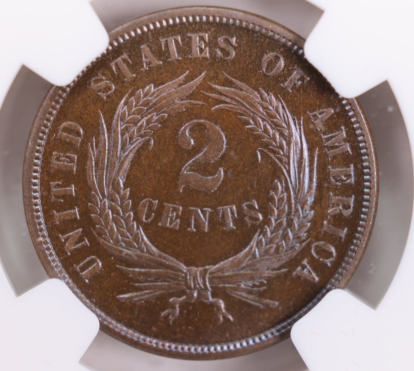 1871 Two Cent Piece., "PROOF STRIKE"., NGC PF-66 Brown., Store #G2C001