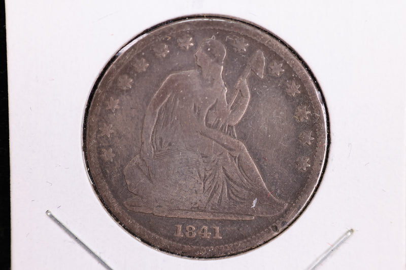 1841-O Seated Liberty Half Dollar, Affordable Collectible Coin, Very Good. Store