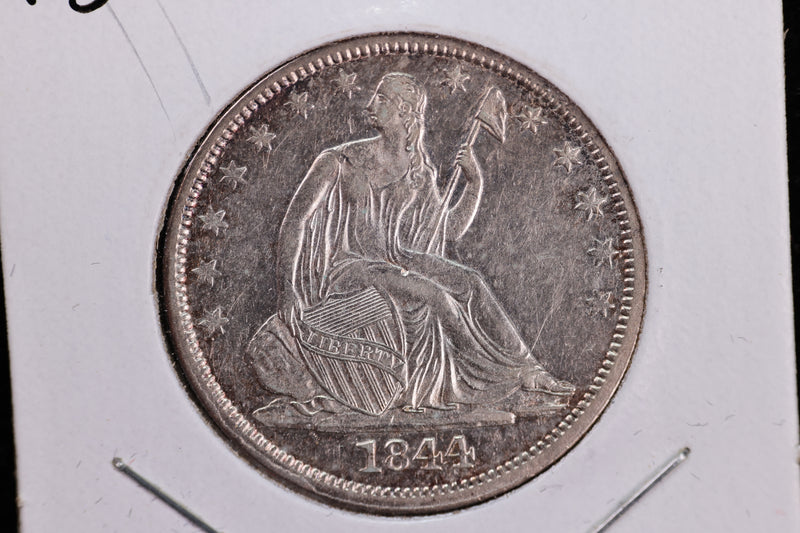 1844-O Seated Liberty Half Dollar, Affordable Collectible Coin, AU, Store