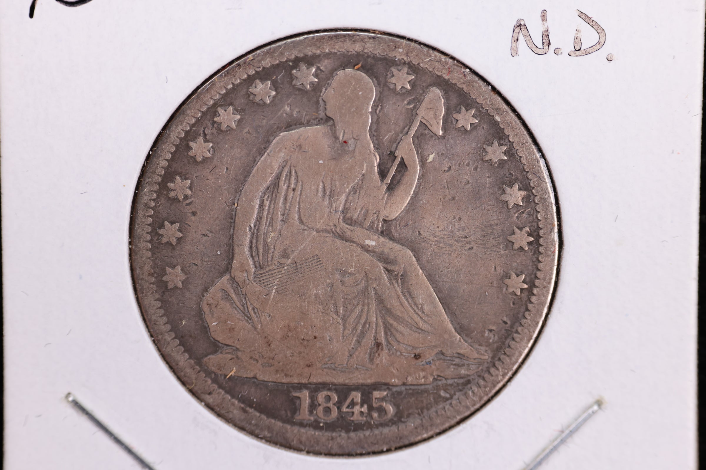 1845-O Seated Liberty Half Dollar, Affordable Collectible Coin, Very Good, Store #230804143