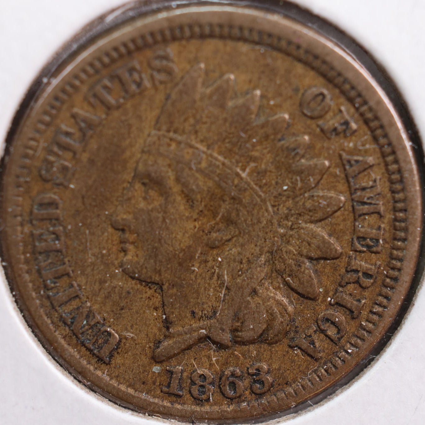 1863 Indian Head Cent, Very Fine+ Circulated Coin, Store #CT0747