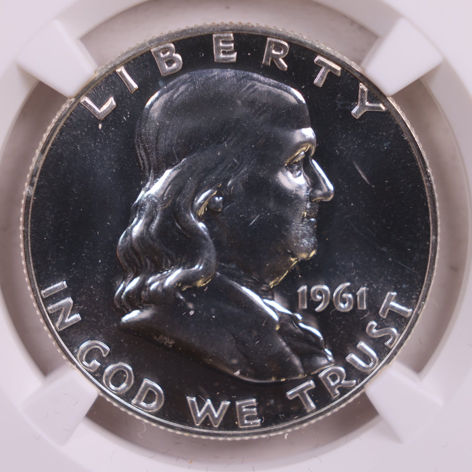 1961 Franklin Half Dollar, Superb Gem Proof Strike NGC PF 67, Store #GHR067.