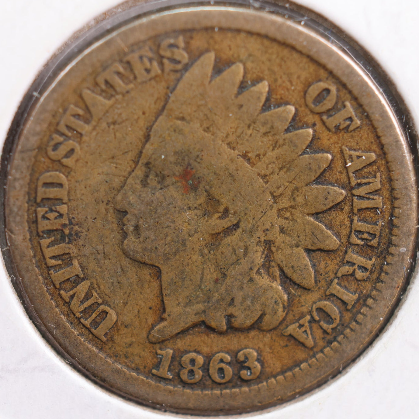 1863 Indian Head Cent, Very Good Circulated Coin, Store #CT0749