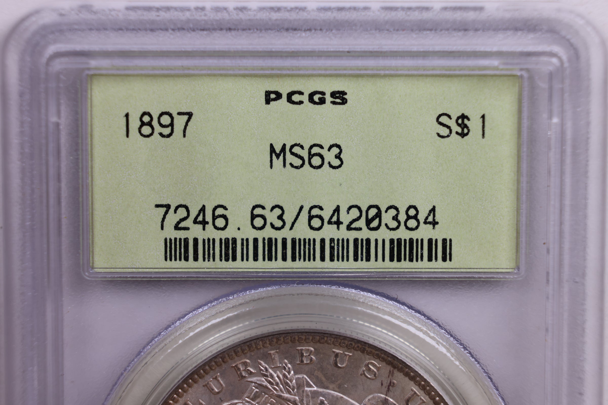 1897 Morgan Silver Dollar., PCGS MS-63., Store SALE #GDR0213.