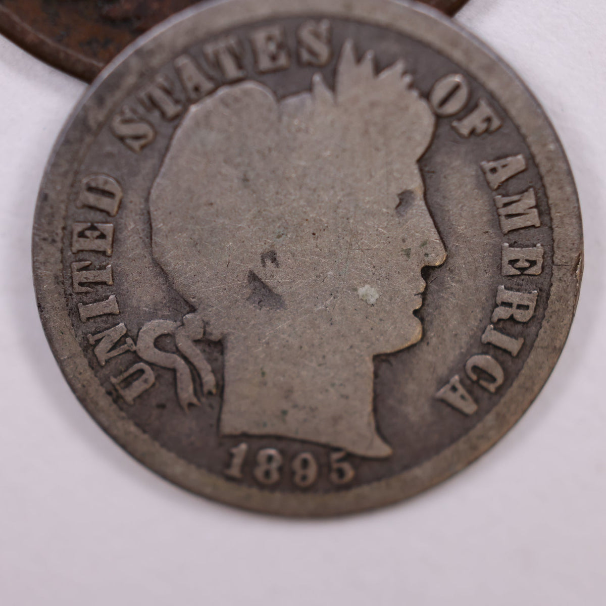 1895-O Barber Silver Dime, About Good, Circulated Coin, Store #DE039.