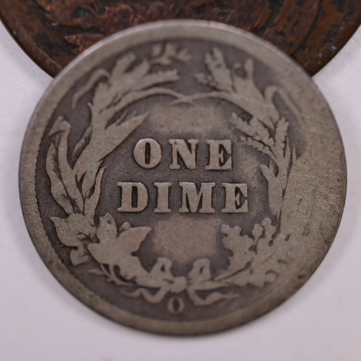 1895-O Barber Silver Dime, About Good, Circulated Coin, Store #DE039.