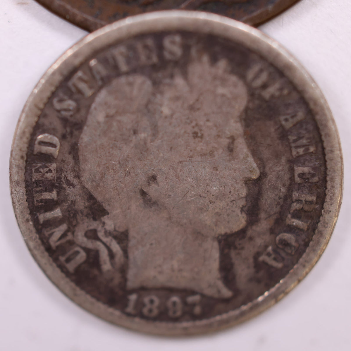 1897-O Barber Silver Dime, Very Good Circulated Coin, Store #DE045.