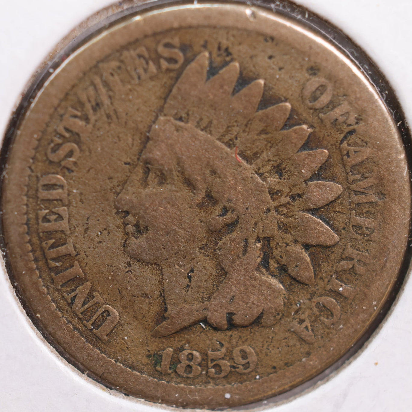 1859 Indian Head Cent, Good+ Circulated Coin, Store #CT0847