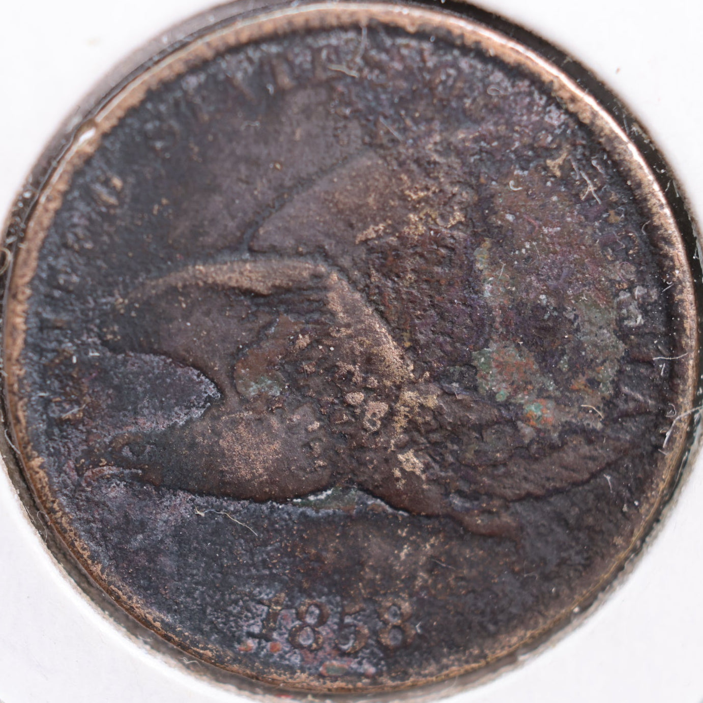 1858 Flying Eagle Cent, Very Fine Circulated Coin, details, Store #CT0853