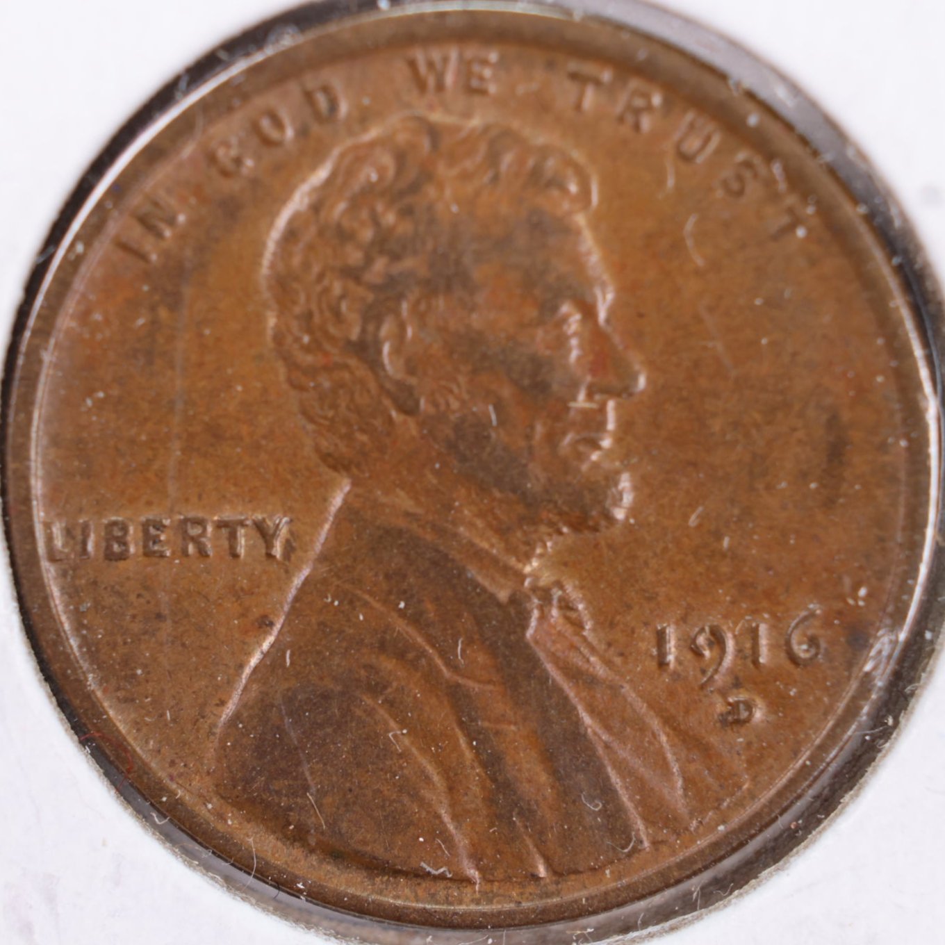 1916-D Lincoln Cent, About Uncirculated Coin, Store #CT0239