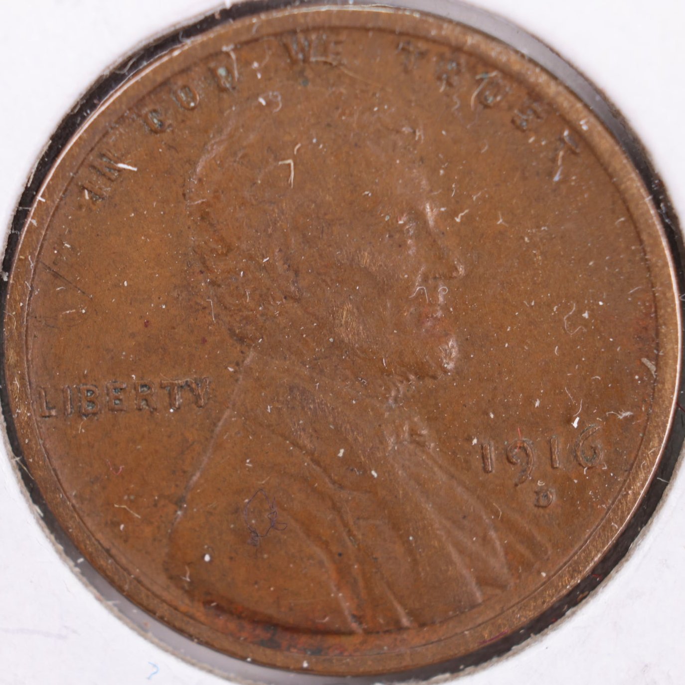 1916-D Lincoln Cent, About Uncirculated+ Coin, Store #CT0245