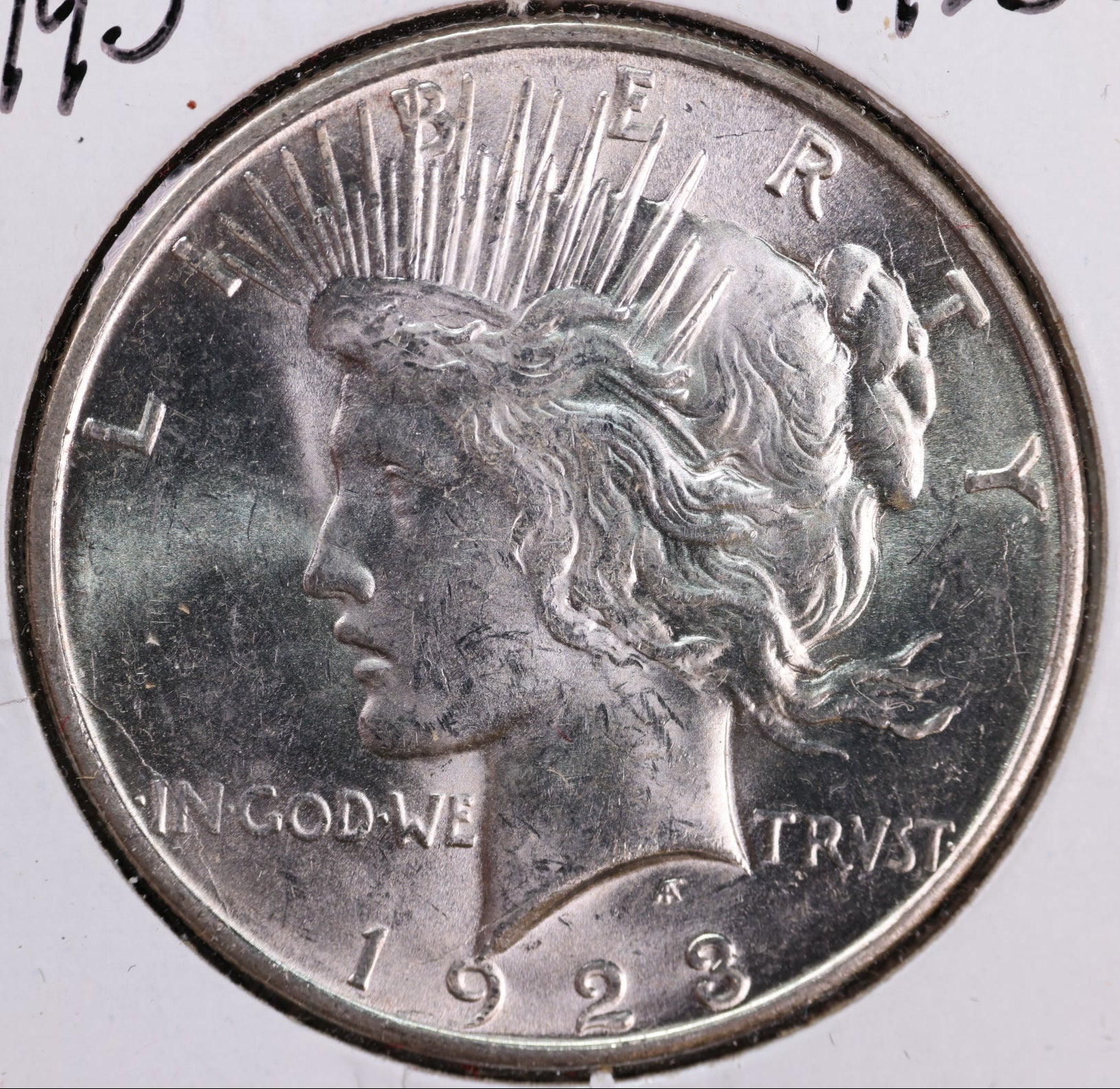 1923-D Peace Silver Dollar, Nice Uncirculated Coin, Store #DR0770