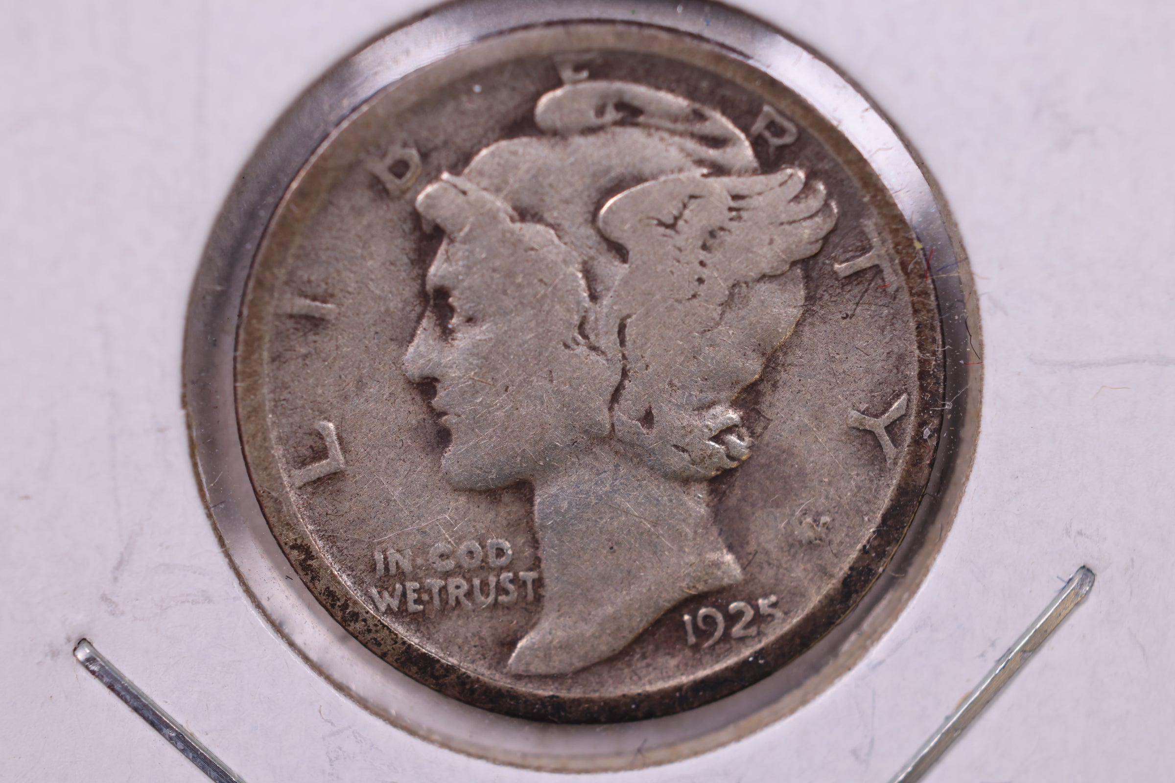 1925-D Mercury Silver Dime., Very Fine, Store #19873