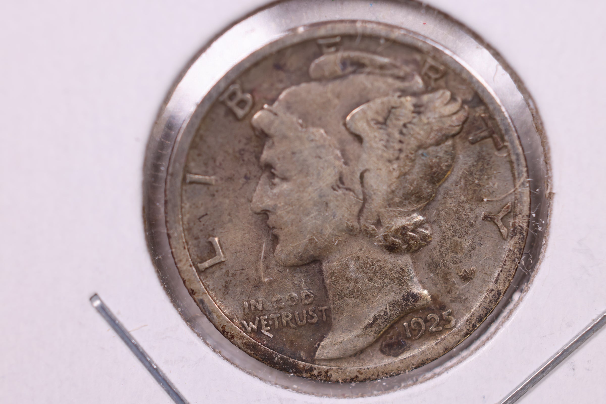 1925-D Mercury Silver Dime., Very Fine, Store #19874