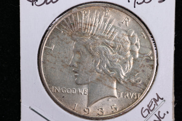 1935-S Peace Silver Dollar, Gem Uncirculated Coin, Store #23080735
