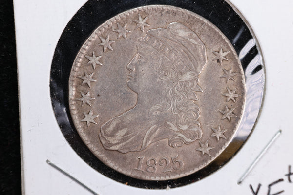 1825 Cap Bust Half Dollar, Affordable Collectible Coin. Store #230808050