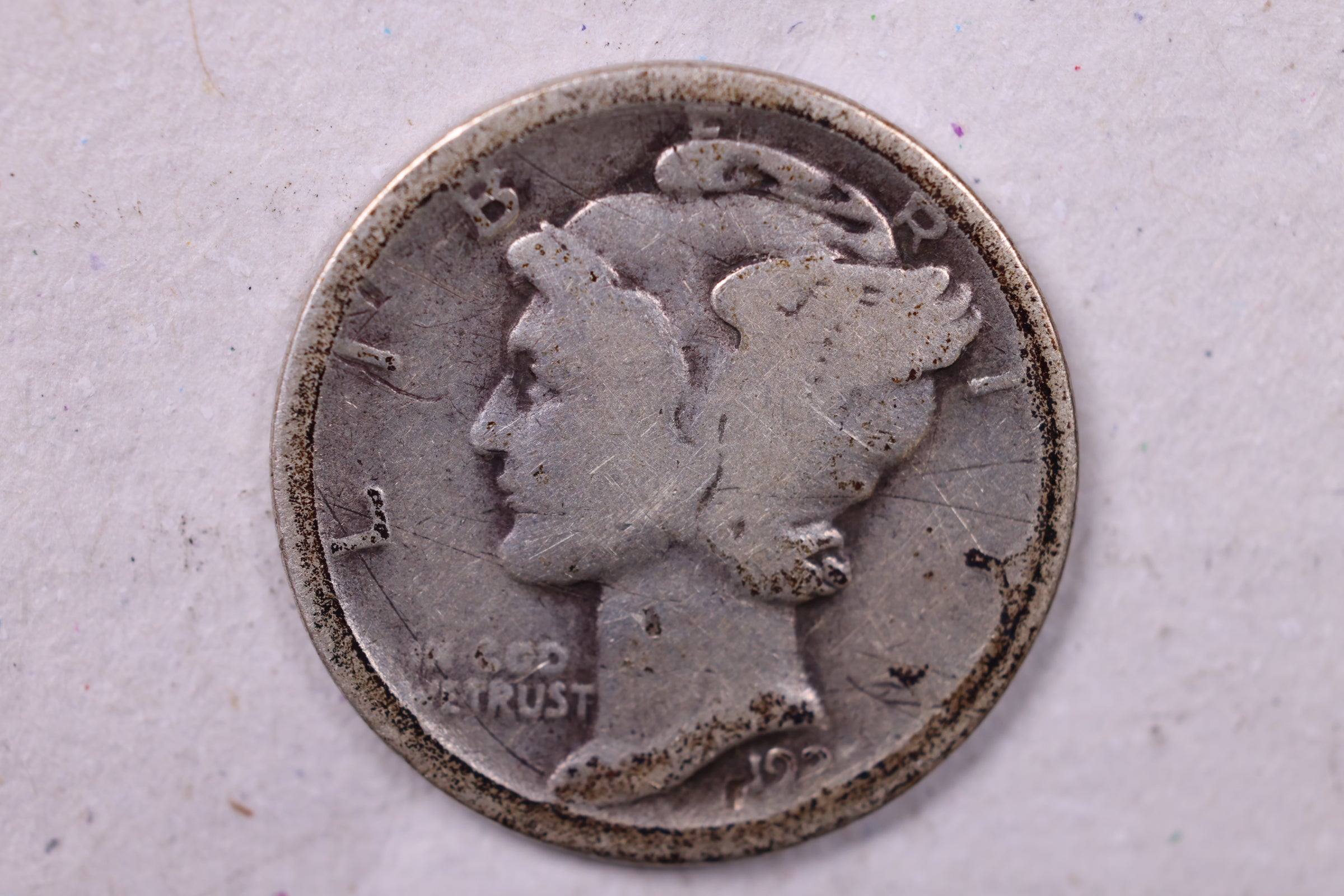 1925-D Mercury Silver Dime., Good, Store #19880