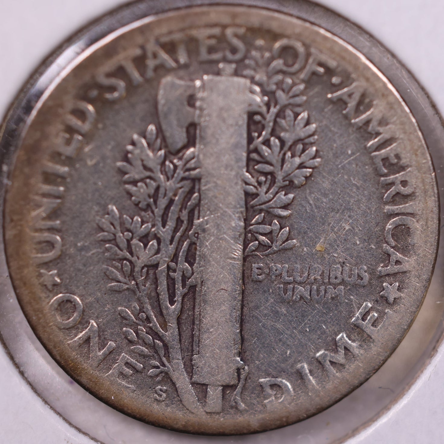 1925-S Mercury Dime, Fine, Store #19885