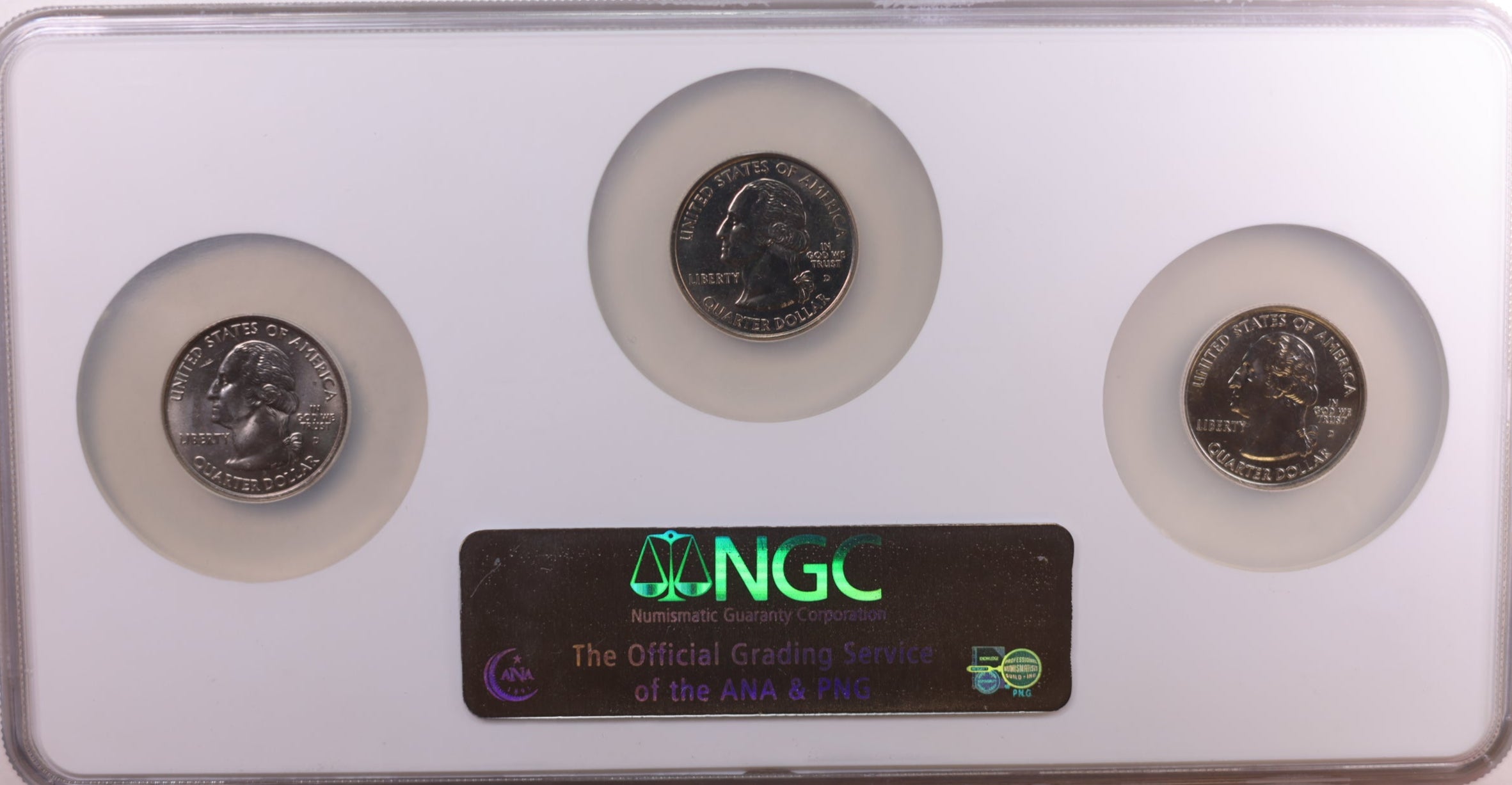2004-D Wisconsin Quarter Set, High Leaf, Low Leaf, NGC Certified/Graded, #QR732