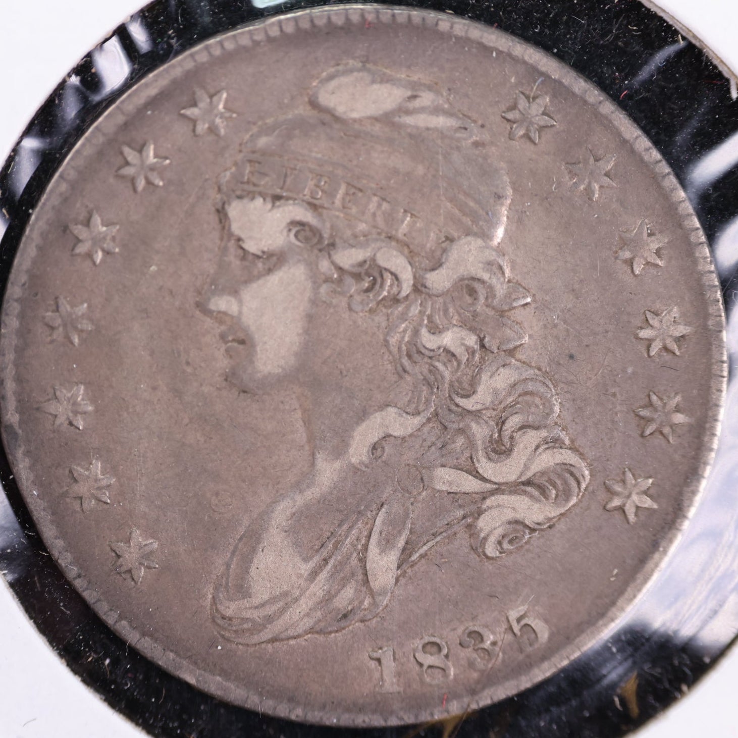 1835 Cap Bust Half Dollar, Extra Fine Circulated Coin. Store #HR1923