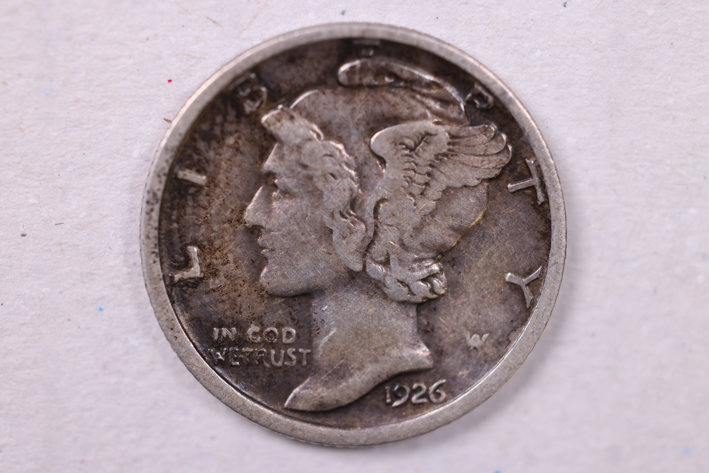 1926-D Mercury Silver Dime., Very Fine., Store #19890
